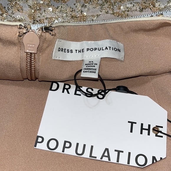 Dress the Population Cream Halter Dress - Picture 10 of 12